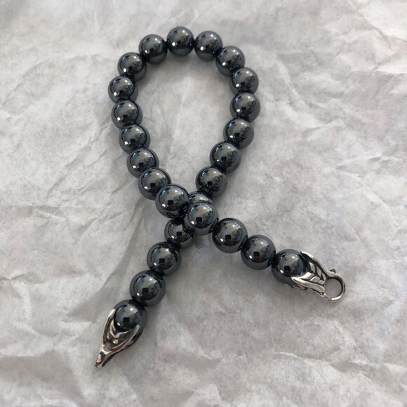 David Yurman Men's Spiritual Bead Bracelet w Hematite 8mm 8.25” - Picture 9 of 9